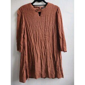 Hensely Women Sheath Half Sleeve  Silk Midi Dress Size 2